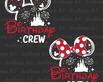 Paquete de cumpleaños de la tripulación Svg, Feliz cumpleaños Svg, Vacaciones familiares Svg, Modo vacaciones, Reino mágico Svg, Equipo de cumpleaños Svg, Viaje de cumpleaños Svg