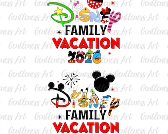 Cartoon Family Trip 2026 Png Bundle, Mouse and Friends Matching Shirt Png, Family Vacation Png, Vacay Mode, Best Day Ever, Magical Kingdom