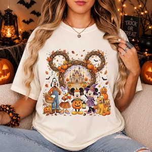 Topolino autunnale e amici PNG, Cartone animato autunnale PNG, Raccolta di zucche PNG, Atmosfera autunnale PNG, È la stagione PNG, Autunno PNG, Download immediato