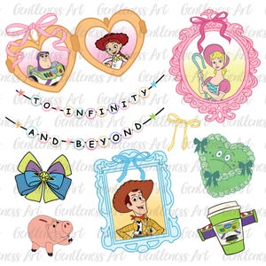 Cowboy Heart Mirror with Coquette Bow Png, Cartoon Toy Friends Kids Tee Png, Trendy Cartoon Magical Mirror Bow, Boy Girl Birthday Png