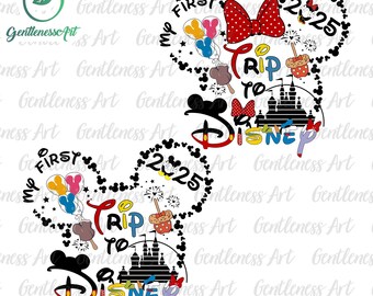 Bundle My First Trip 2025 Svg, Family Vacation Svg, Friend Squad Svg, Vacay Mode Svg, Magical Kingdom Svg