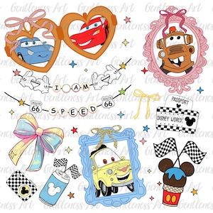 Coquette Red Car Coquette Magical Bows Png, Cartoon Kids Shirt Design, Cartoon Car Friends Png For Kids, Couple Car Holiday