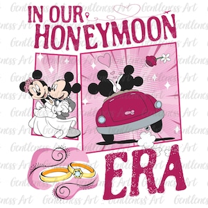 In unserer Flitterwochen-Ära Shirt Png, Paar Ringe Png, Frau und Ehemann Design für die Flitterwochen, Brautpaar Flitterwochen Matching, Mr und Mrs Shirt Png