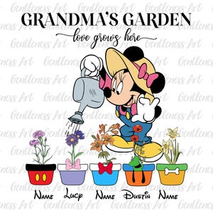Personalisierte Omas Garten Shirt Design, Oma Geburtsblumen Shirt mit Kinder Namen Multipack PNG, Ploral Oma Png, Muttertag Png