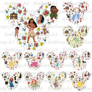 Mouse Princesses Png Bundle, Vintage Princess Png, Vacay Mode Png, Family Trip Png, Magical Kingdom, Princess Vacation Png