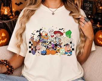 Cartoon Halloween Shirt Png, Spooky Toy & Friends Png, Halloween Shirt Png, Trick or Treat Png, You've Got A Friend In Me, Spooky Season
