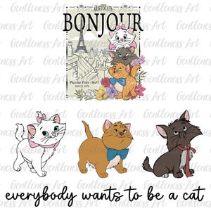 Tweezijdig roze kat png, iedereen wil een kat zijn Shirt png, Bonjour-shirt png, familievakantie-shirt png, shirt cartoon kat png