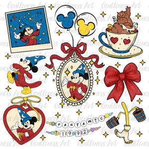 Vintage Cartoon Sorcerer Png, Witch Mouse Magic Shirt Png, Magic Balloon Mouse coquette Bow Birthday Gift Kids Toddler, Magic show Est 1992