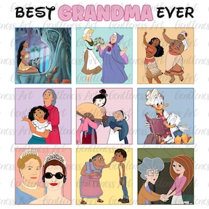 La mejor abuela (PNG), abuela y yo, feliz día de la madre, regalo para mamá, ideas para camisetas de Nana (PNG), personajes de dibujos animados de abuela (PNG)