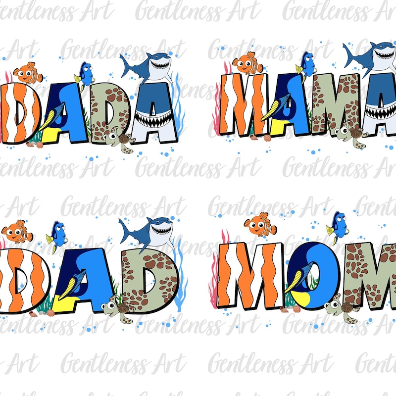 Nemo Mom Dad Birthday Svg - Etsy