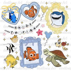 Clownfish Fish Png, Ocean Adventure, Cartoon Fish Shirt Png, Cartoon Vaction 2025 Design Sublimation, Character Squad, Cute Gift for Kids