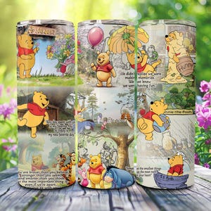 Fichier Png pour sublimation de gobelet maigre 20 oz Honey Bear, gobelet de dessin animé doux ours jaune, png téléchargement immédiat