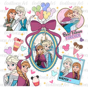 Beste Freunde für immer Png, Prinzessin Bestie Png, Freundschaft, Freund Reise, Geschenk für meine beste Freundin, Mädchen Reise Urlaub 2025, Maus Snacking