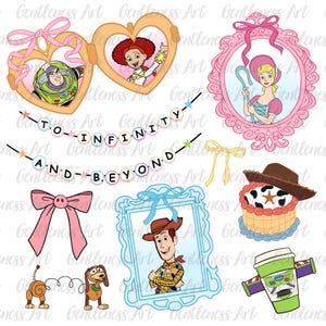 Cowboy Heart Mirror with Coquette Bow Png, Cartoon Toy Friends Kids Tee Png, Trendy Cartoon Magical Mirror Bow, Boy Girl Birthday Png
