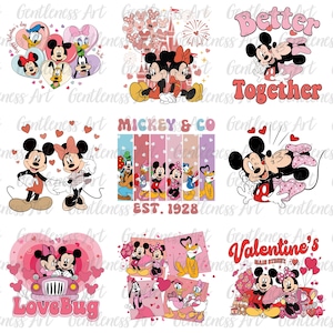 Valentinstag Png Bundle, Maus und Freunde Valentinstag Png, magisches Herz Valentinstag Png, glücklicher Valentinstag Png, niedliche Valentinstag Sublimation