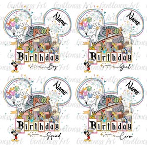 Bundle Mouse Birthday Png, Birthday Matching Png, Birthday Boy Girl Squad Crew Png, Family Vacation Png, Vacay Mode, Magical Kingdom Png