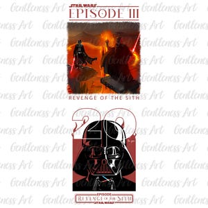 Diseño de camiseta de personajes de galaxia de dos caras, Episodio III del 20.º aniversario (PPT), Vacaciones de viaje de película (PPT), Vacaciones para fanáticos del cine 2025 (PPT)