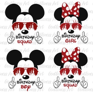 Bundel verjaardag Squad Svg Png, beste verjaardag ooit Svg, Happy Birthday Boy Girl Svg, familievakantie Svg, Vacay Mode, Magical Kingdom Svg
