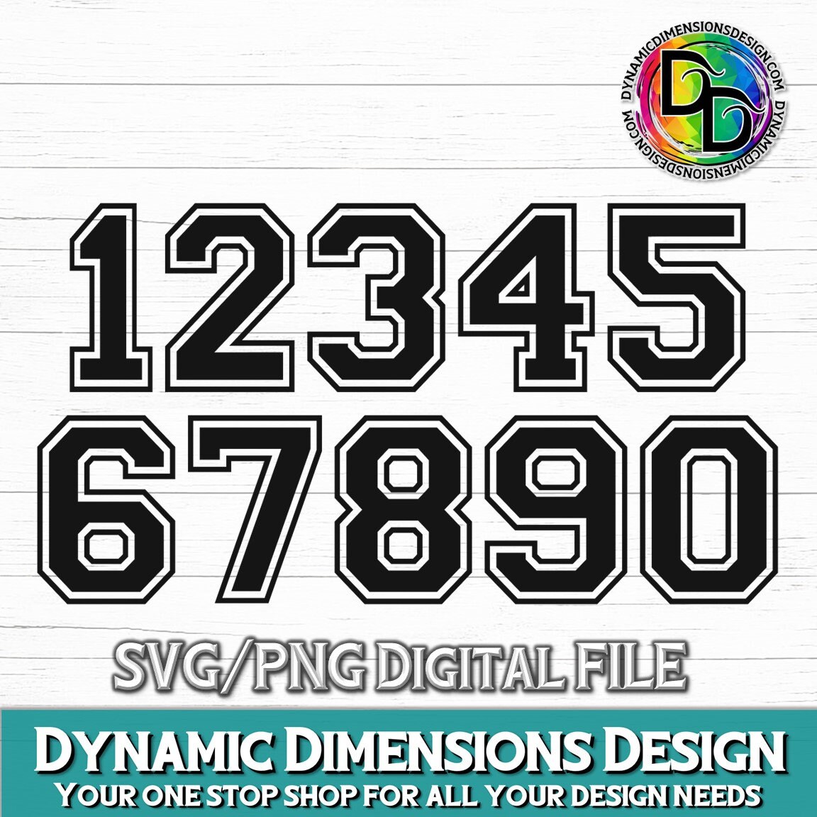 Sports Jersey Number Templates Grouped on ONE Single Sheet Etsy