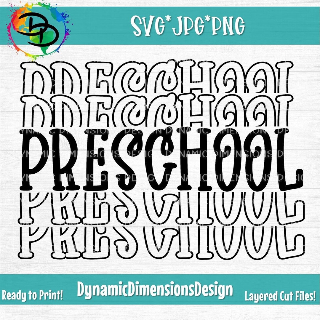 Preschool Echo SVG Preschool Stacked Back to School Svg Etsy