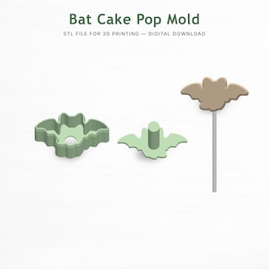 Bat Cake Pop Mold and Press STL File – 3D Print Cutter – Digital Download