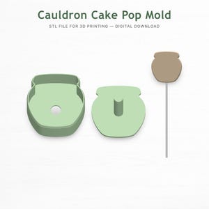 Cauldron Cake Pop Mold and Press STL File – 3D Print Cutter – Digital Download