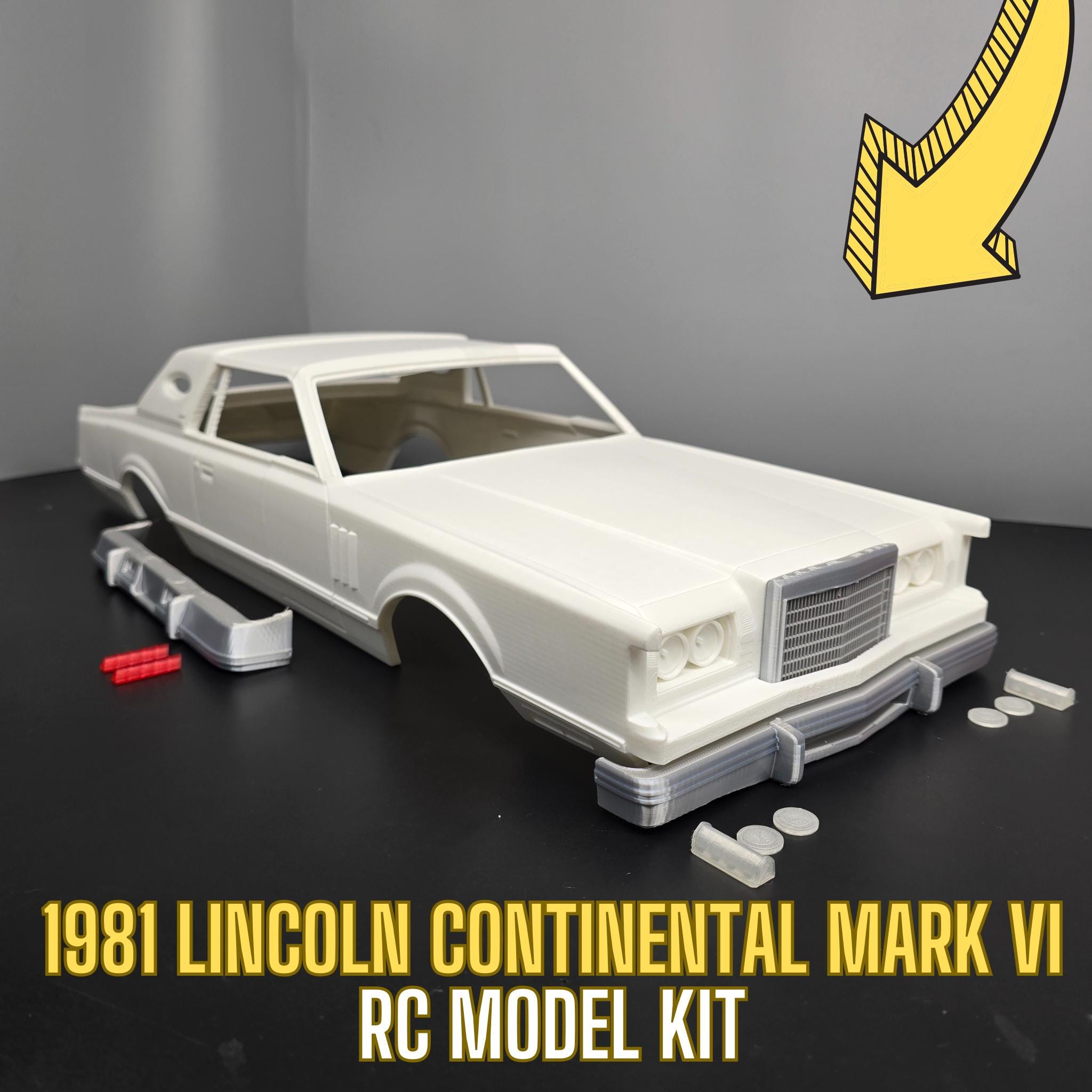 Miniature Neo Scale Models 1/87 Lincoln Continental Mark V, Argent, Résine, Limitée