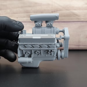 Chevrolet Big Block 454 Supercharger - 1:10 Scale - Engine Model Diecast 3D Car
