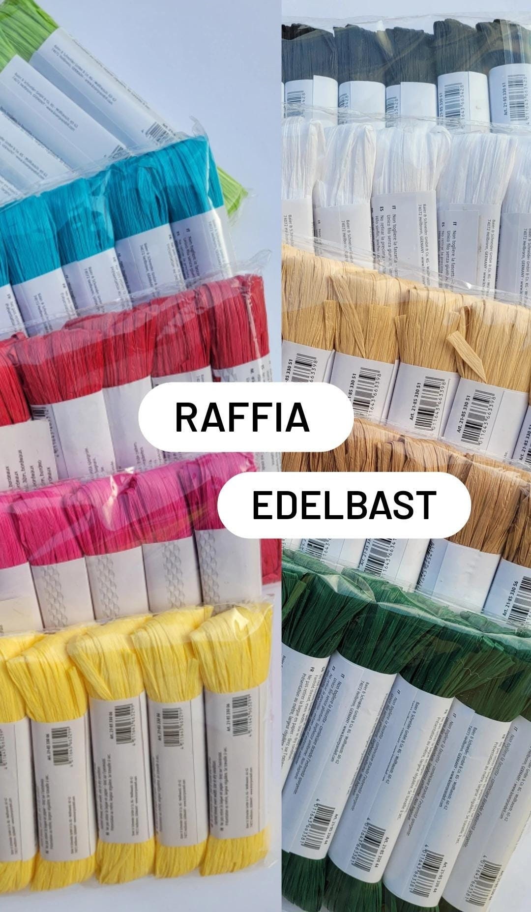 Raphia beige paille, raphia naturel de cellulose 250 g - Un grand marché