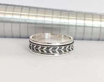 Beliebtester Ring, Handgemachter Ring, 925 Sterling Silber, Angst Ring, Meditation Ring, Silber Spinner Ring, Frauen Ring, Geschenk für sie PK99