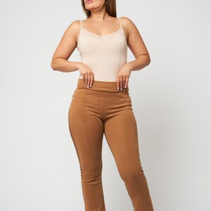 Trousers Punto Roma Viscose Trousers Light Flare Trousers Fitted Arty Trousers Comfortable Cosy Warm Trousers