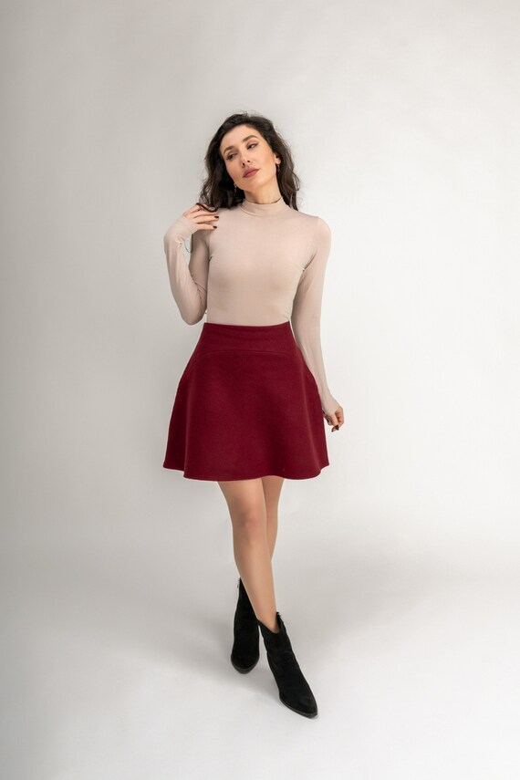 Jupe femme bordeaux hotsell