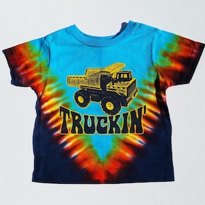 Truckin tie-dyed toddler and youth tshirt - gift for Grateful Dead fans