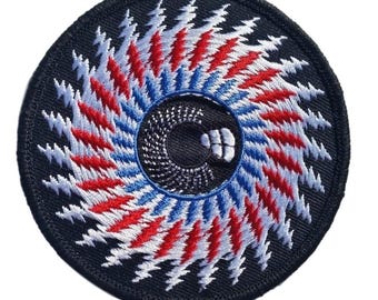 Benda sull'occhio a forma di fulmine - ispirata ai Grateful Dead
