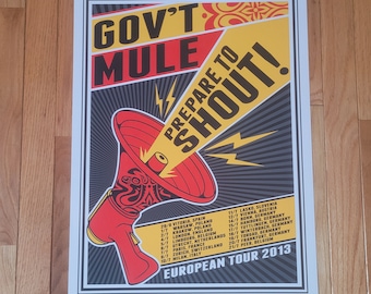 Gov't Mule - 2013 Shout European tour poster