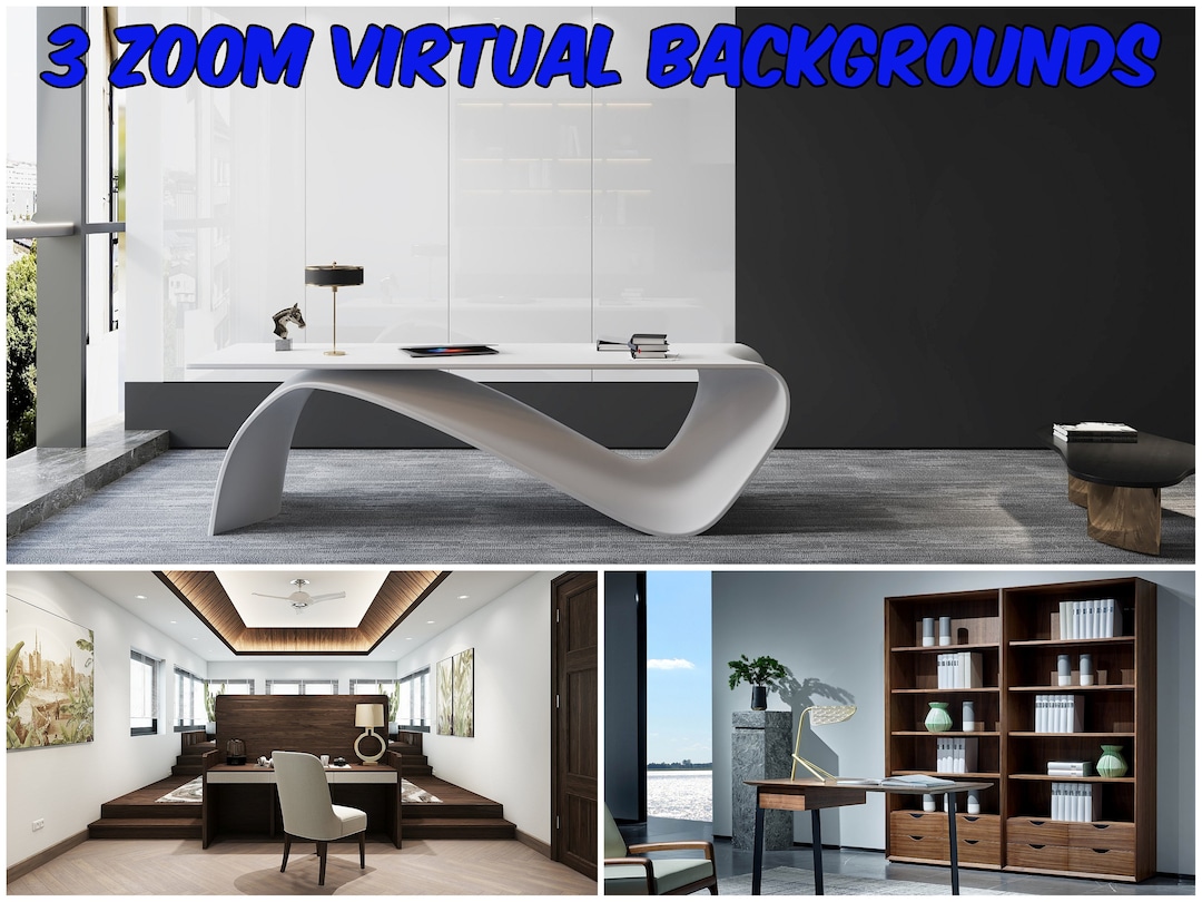ZOOM VIRTUAL BACKGROUND for Online Meetings 3 Digital Bundle - Etsy UK