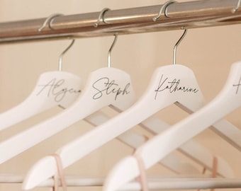 Wedding Hanger Decal | Bridal Party Gift | Personalized Name Vinyl Decal | Dress Hanger