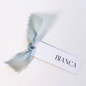 marque-places rectangulaires avec ruban | Marque-places en papier cartonné pour mariage | Marque-places élégants