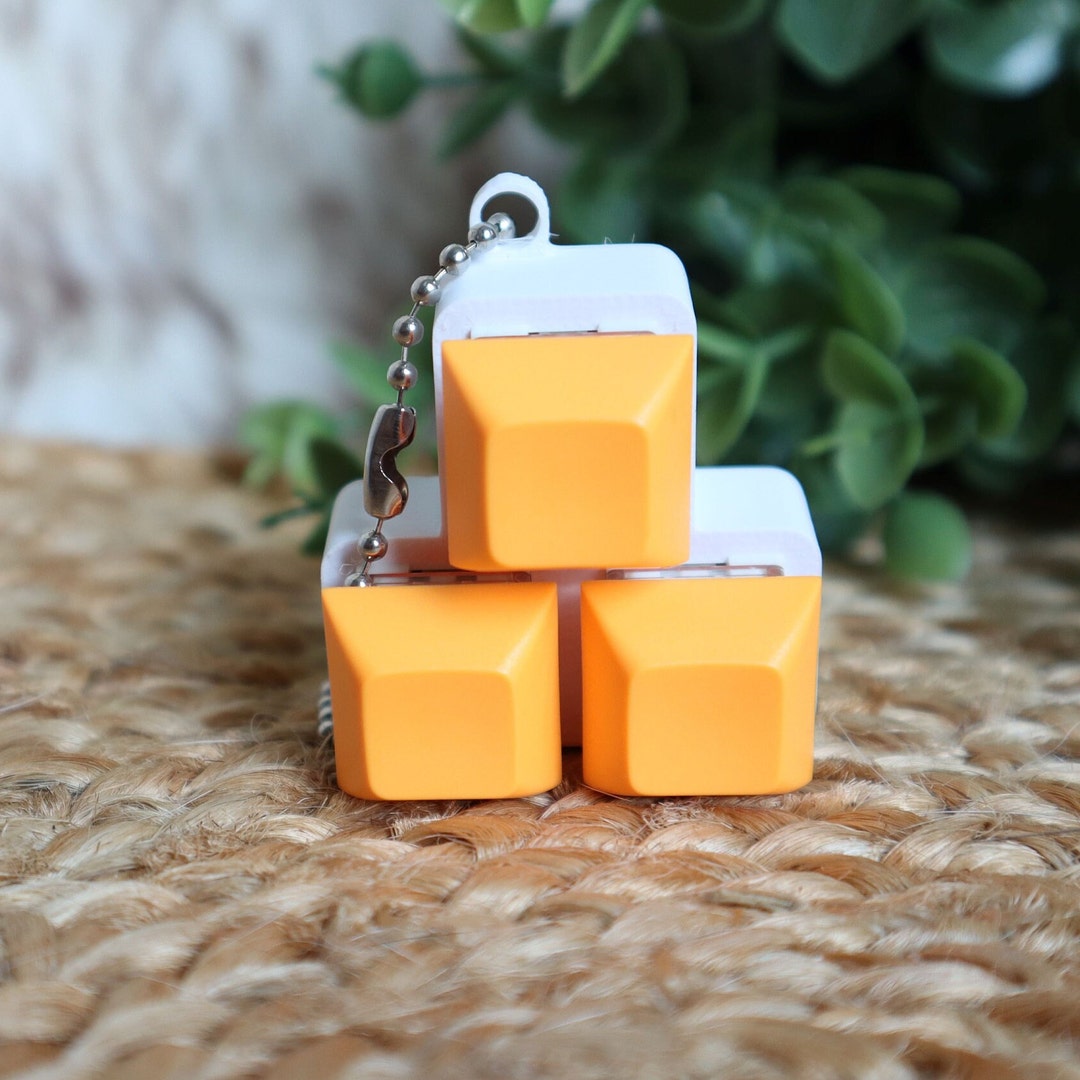 3 Key Fidget Keychain Mechanical Key Switches Novelty Etsy