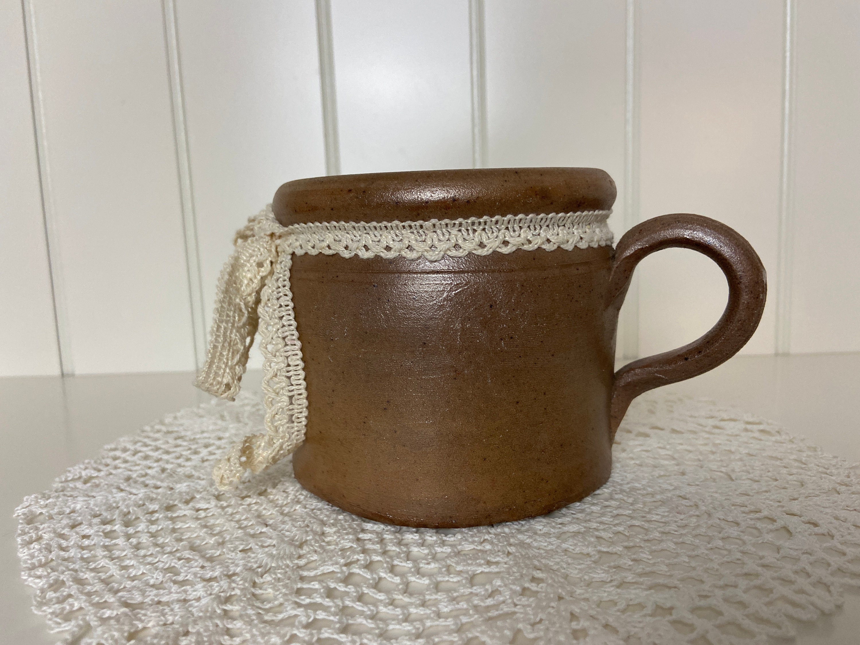 Rustic, Poterie Français, Pot en Faïence, Français Confit, Antique Décor Provincial Grès Des Années 