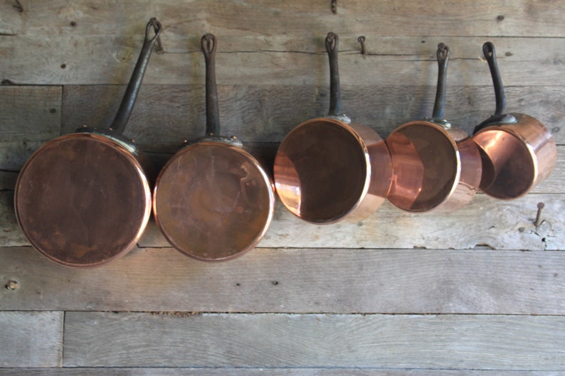 COPPER Cookware Set, Cast Iron Handles, ART De Cuisine FRANCE, French