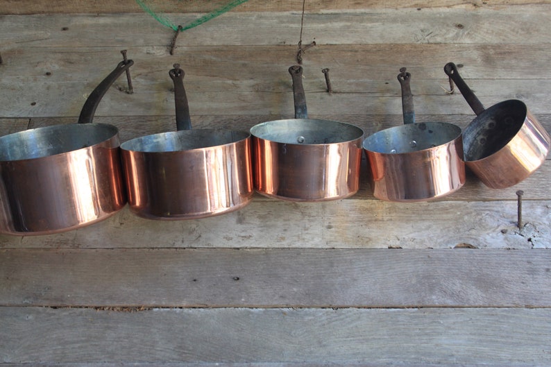 COPPER Cookware Set, Cast Iron Handles, ART De Cuisine FRANCE, French