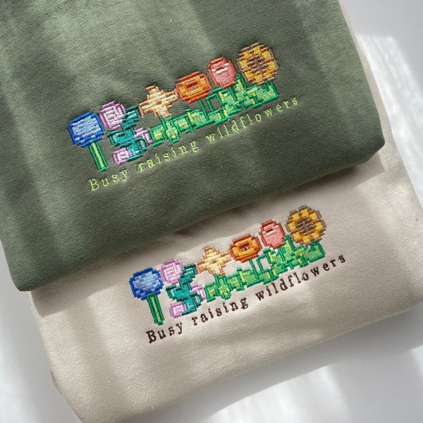 Wildflowers Stardew Valley Sweatshirt / Embroidery Sweatshirt Stardew Valley