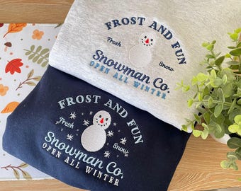 Snowboy Embroidery Sweatshirt: Recycled Cotton Blend