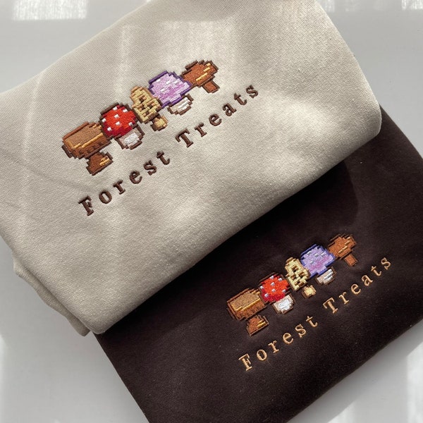 Mushrooms Forest Treats Stardew Valley Sweatshirt / Embroidery Sweatshirt Stardew Valley