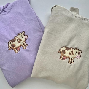 Cow Stardew Valley Hoodie / Embroidery Hoodie