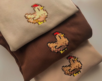 Pollo Stardew Valley sudadera con capucha / sudadera con capucha bordada