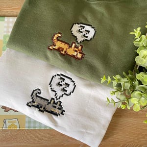 Gato durmiente Stardew Valley Sudadera / Sudadera bordada Stardew Valley