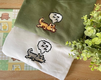 Stardew Valley Sleeping Cat Embroidery Sweatshirt