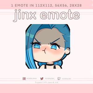 Jinx Angry Emote for Twitch/Discord League